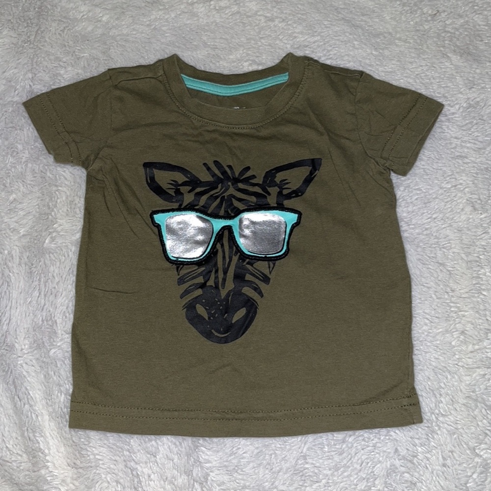 (3 for $10) George 3-6 month zebra tee